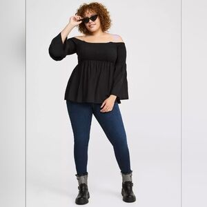 Torrid Black Off-Shoulder Top 2
